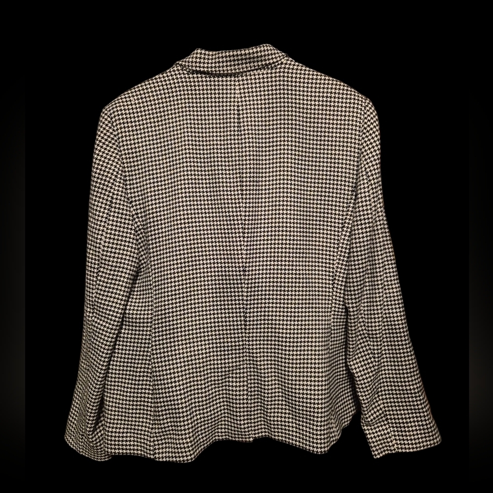 Lauren Ralph Lauren Womens Houndstooth Blazer Sz 16 - Picture 2 of 9